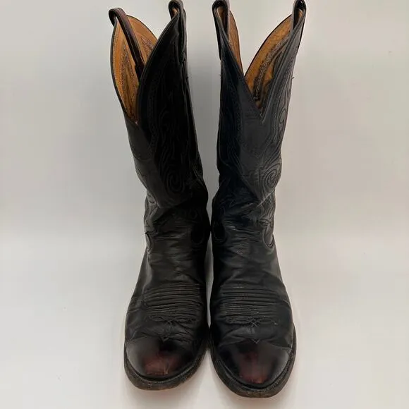 Justin Boots Men's Dark Burgundy Western Cowboy Boots Size 10D