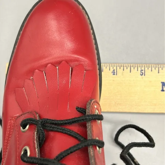 Justin roper diamond j vintage red combat boots