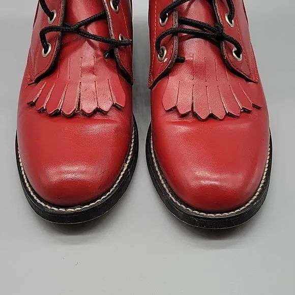 Justin roper diamond j vintage red combat boots