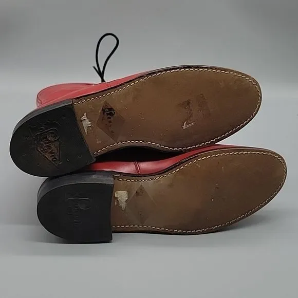 Justin roper diamond j vintage red combat boots