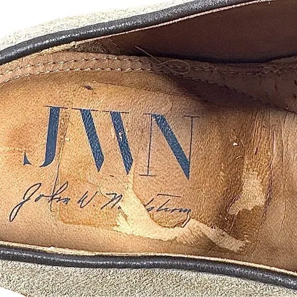 JWN Nordstrom Men’s Tan Suede Dress Shoes M20617 Traction Sole Size 8 M EUC