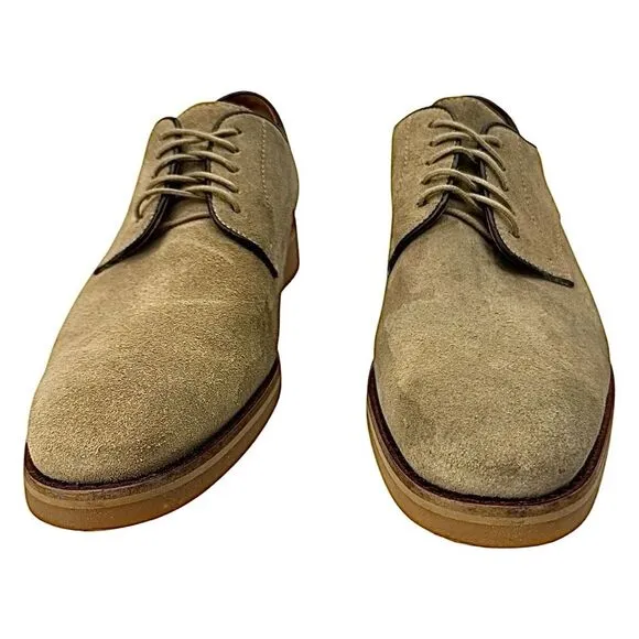 JWN Nordstrom Men’s Tan Suede Dress Shoes M20617 Traction Sole Size 8 M EUC