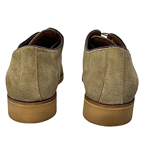 JWN Nordstrom Men’s Tan Suede Dress Shoes M20617 Traction Sole Size 8 M EUC