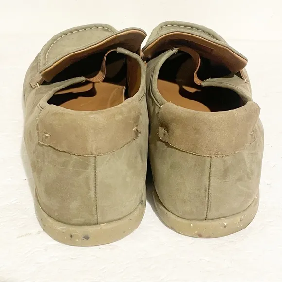 KALSO Mens Size 11.5 Earth Shoes OLIVE NUBUCK LEATHER Loafer Slip On