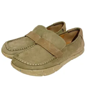 KALSO Mens Size 11.5 Earth Shoes OLIVE NUBUCK LEATHER Loafer Slip On