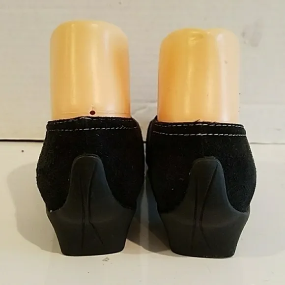 KATE‎ SPADE -  NEW YORK BLACK SUEDE 1-1/2&quot; HEELS