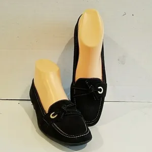 KATE‎ SPADE -  NEW YORK BLACK SUEDE 1-1/2&quot; HEELS