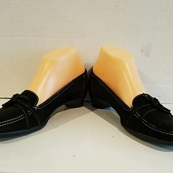 KATE‎ SPADE -  NEW YORK BLACK SUEDE 1-1/2&quot; HEELS