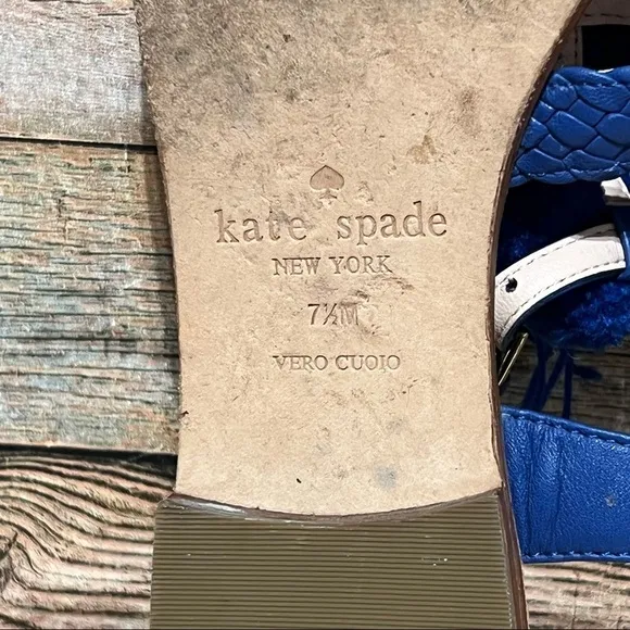 Kate Spade Sunset Cobalt Napa Sandals