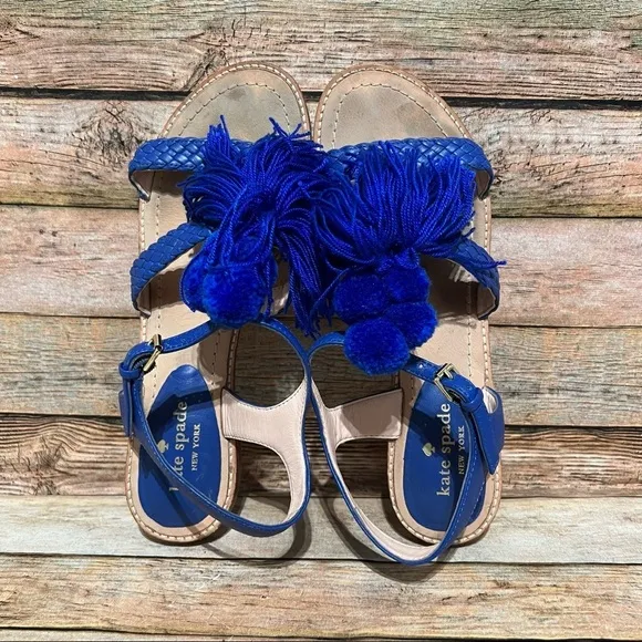 Kate Spade Sunset Cobalt Napa Sandals