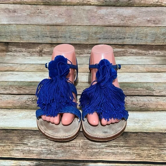 Kate Spade Sunset Cobalt Napa Sandals