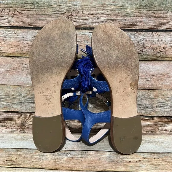 Kate Spade Sunset Cobalt Napa Sandals