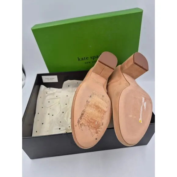 Kate Spade Women Knott Mid Dress Booties US 8 B Tan Suede