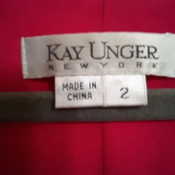 KAY UNGER NEW YORK Fuchsia Midi Sheath Satin Dress Cocktail Party Formal Pink 2