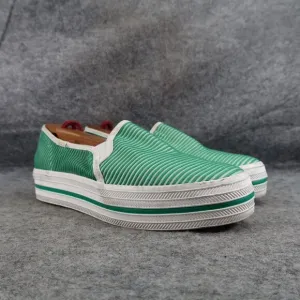 Keds Shoes Womens 6 Sneaker Slip On Kate Spade Green Triple Deck Platform Preppy