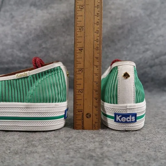 Keds Shoes Womens 6 Sneaker Slip On Kate Spade Green Triple Deck Platform Preppy
