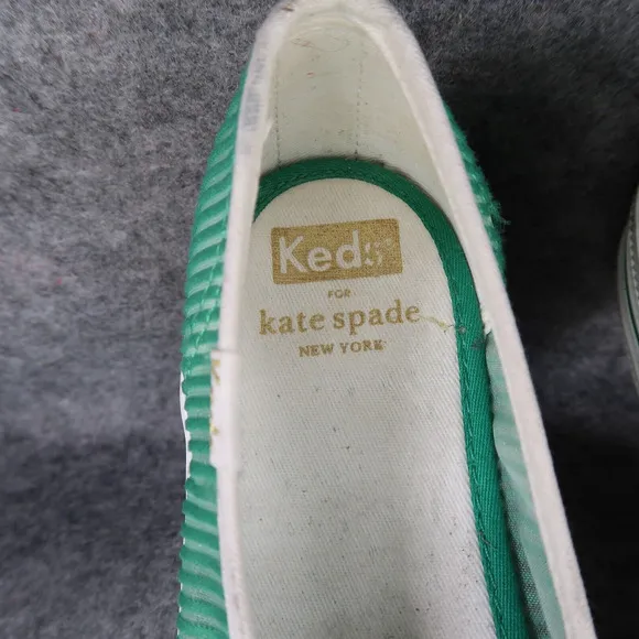 Keds Shoes Womens 6 Sneaker Slip On Kate Spade Green Triple Deck Platform Preppy