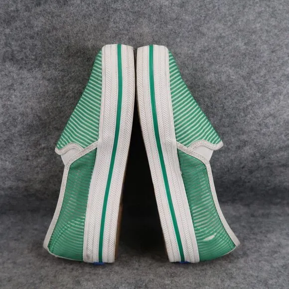 Keds Shoes Womens 6 Sneaker Slip On Kate Spade Green Triple Deck Platform Preppy