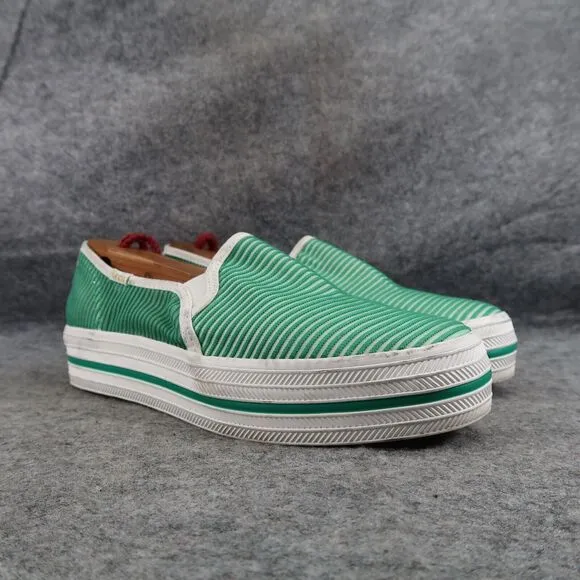 Keds Shoes Womens 6 Sneaker Slip On Kate Spade Green Triple Deck Platform Preppy