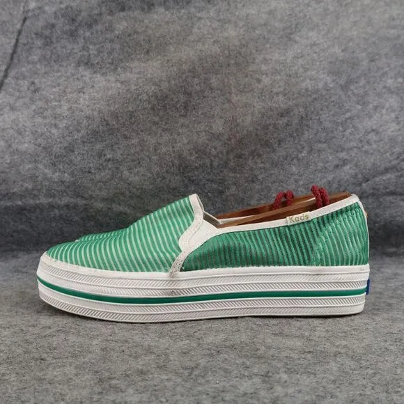 Keds Shoes Womens 6 Sneaker Slip On Kate Spade Green Triple Deck Platform Preppy