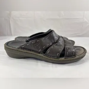 Keen Cush Black Leather Slide in Sandals size 8