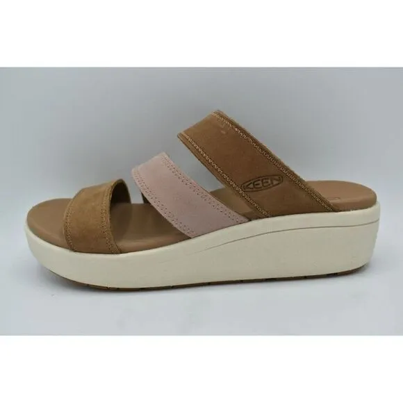Keen Womens Size 11 Ellecity Toasted Coconut Fawn Nubuck Slip On Sandals Shoes