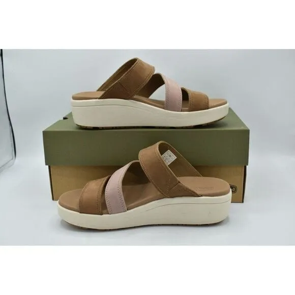 Keen Womens Size 11 Ellecity Toasted Coconut Fawn Nubuck Slip On Sandals Shoes