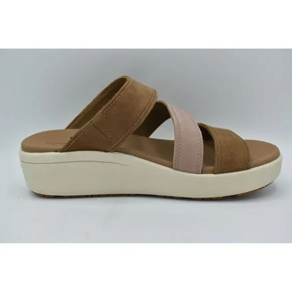 Keen Womens Size 11 Ellecity Toasted Coconut Fawn Nubuck Slip On Sandals Shoes