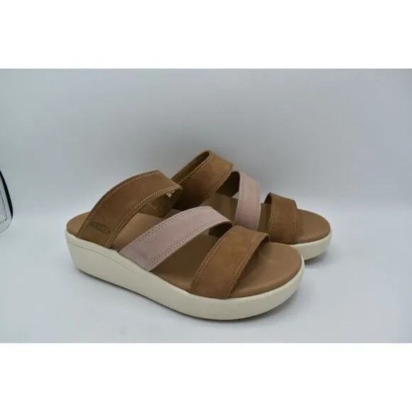 Keen Womens Size 11 Ellecity Toasted Coconut Fawn Nubuck Slip On Sandals Shoes