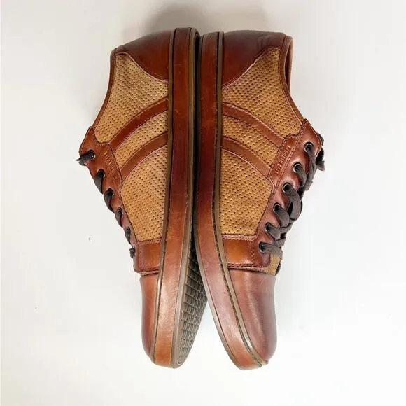 Kenneth Cole Brand Wagon 2 Tan Brown Leather Sneakers Shoes Men 9.5