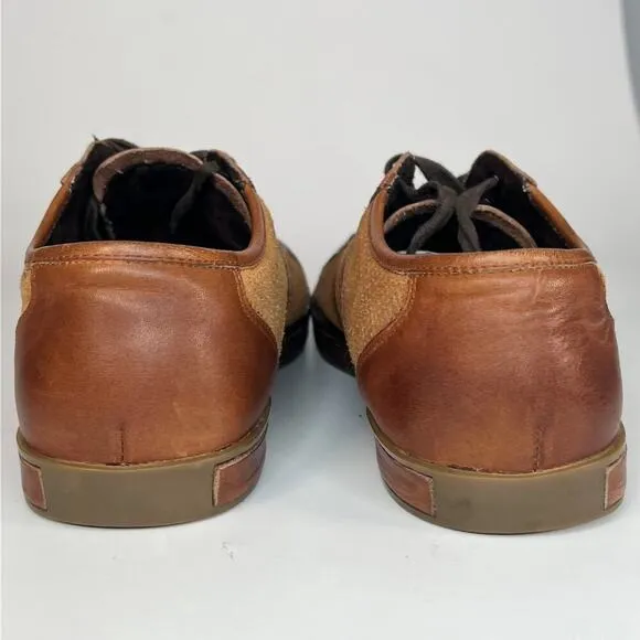 Kenneth Cole Brand Wagon 2 Tan Brown Leather Sneakers Shoes Men 9.5