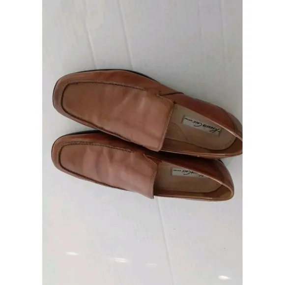 Kenneth Cole Leather Loafers Dress Shoes Slip On Comfort Brown Size?