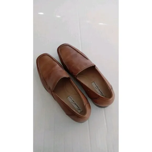 Kenneth Cole Leather Loafers Dress Shoes Slip On Comfort Brown Size?