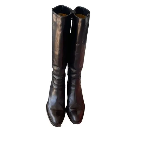 Kenneth Cole New York Leather Riding Boots - Size 8.5 (Made in Italy)