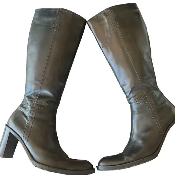 Kenneth Cole New York Leather Riding Boots - Size 8.5 (Made in Italy)