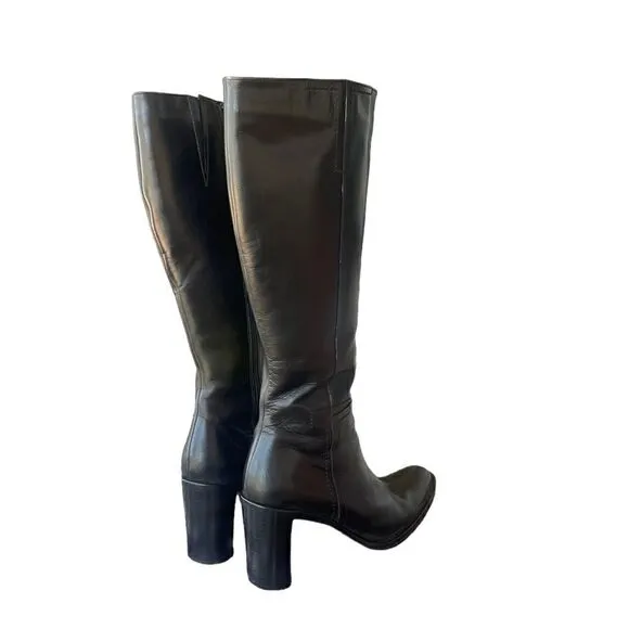 Kenneth Cole New York Leather Riding Boots - Size 8.5 (Made in Italy)