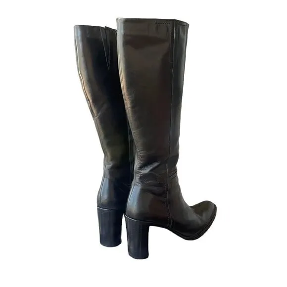 Kenneth Cole New York Leather Riding Boots - Size 8.5 (Made in Italy)