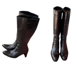 Kenneth Cole New York Leather Riding Boots - Size 8.5 (Made in Italy)