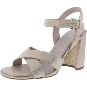 Kenneth Cole New York Womens Lessia Taupe Leather Slingback Heels Shoes New