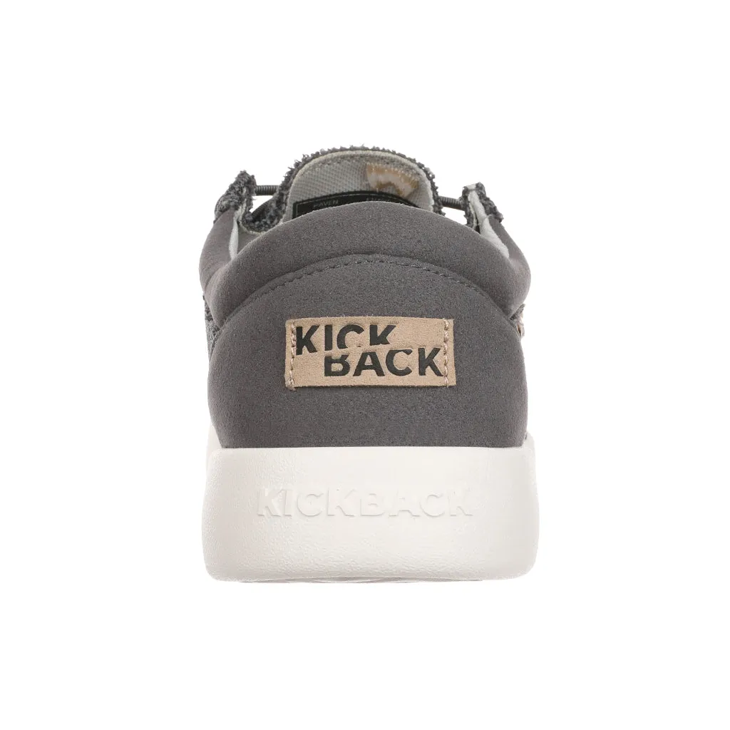KickBack Haven Mesh Men's Elasticated Lace Lightweight Slip On Shoe Charcoal