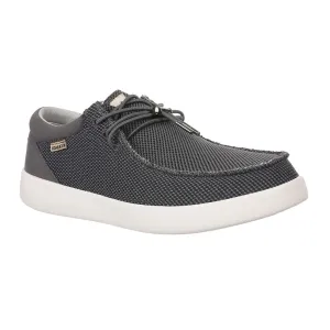 KickBack Haven Mesh Men's Elasticated Lace Lightweight Slip On Shoe Charcoal