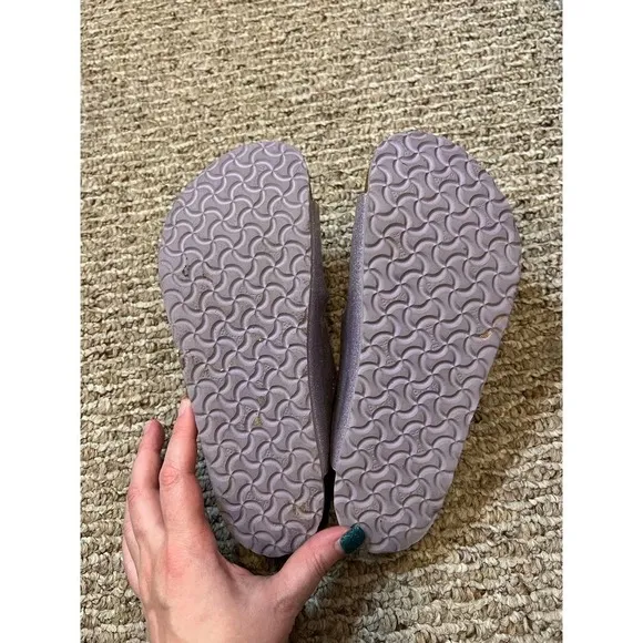 Kids Birkenstock Arizona Lavender Sparkle sandals