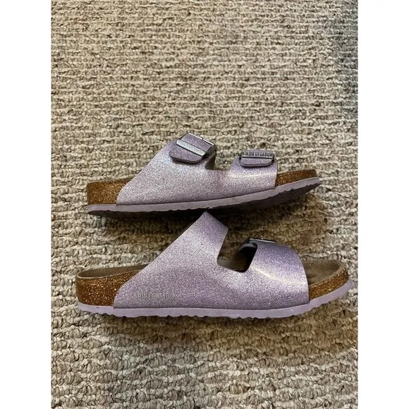 Kids Birkenstock Arizona Lavender Sparkle sandals