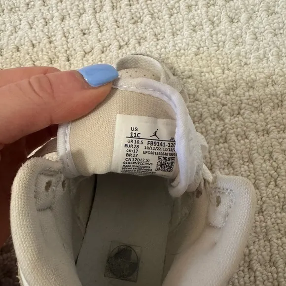 Kids' Jordan 1 Mid SE Craft GS Inside Out- White Sail