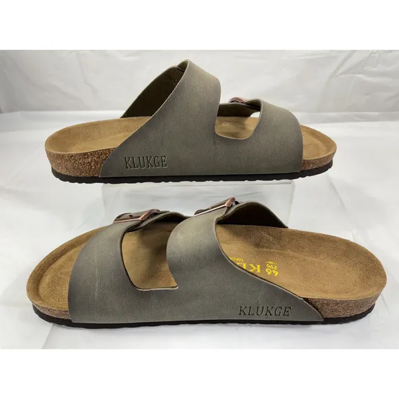 KLUKGE Leather Sandals Men's US Size 11 green ARIZONA TYPE