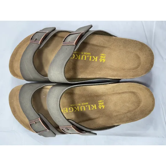 KLUKGE Leather Sandals Men's US Size 11 green ARIZONA TYPE
