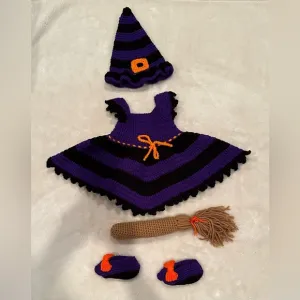 Knitted Infant Witch costume