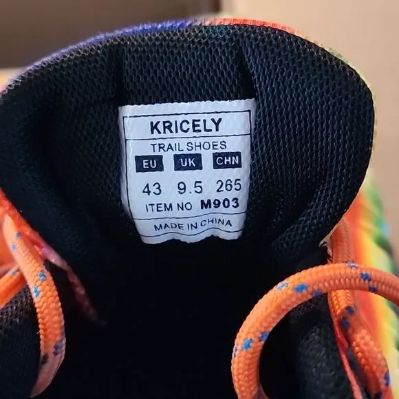 Kricely PRIDE  men's trial Running shoes NWOT