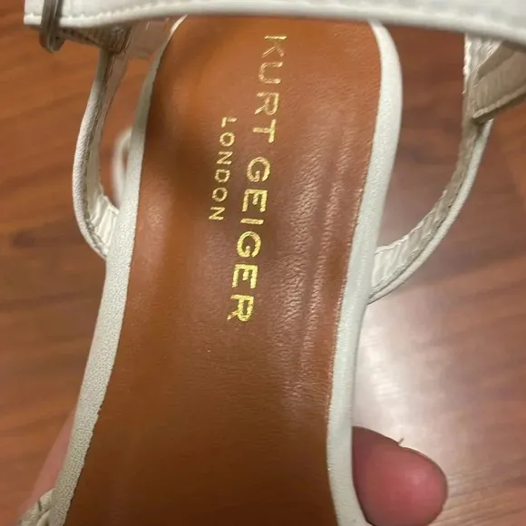 Kurt Geiger London Girls' Kensington white Leather Sandals