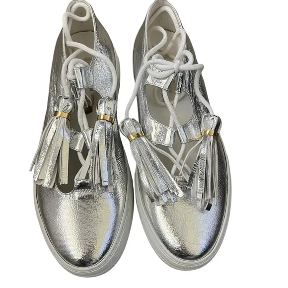 L' AUTRE CHOSE Lace-up sneakers Silver NWOT Size 39